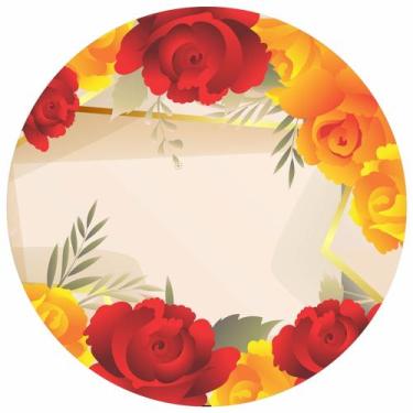 Imagem de Painel Festa Redondo Flores Sublimado 1,50 Diametro 1 - Fantasia Bras