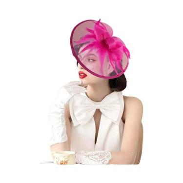 Imagem de Chapéu Fascinator Elegante Estilo Kentucky Derby Anos 50 Para Mulheres