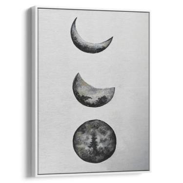 Imagem de Quadro Fases da Lua em Desenho Minimalista - Mioquadros, 120x80 cm, Br