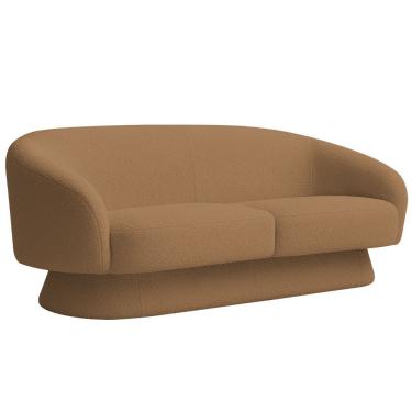 Imagem de Sofá Orgânico 03 Lugares 180cm Liz Bouclé Terracota - Nexta Casa