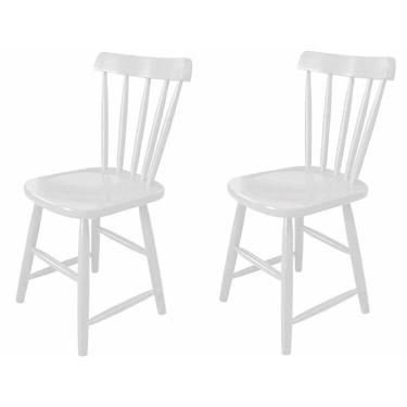 Imagem de Kit 4 Cadeiras Espanha Madeira Ass Anatomico em Mdf Branco