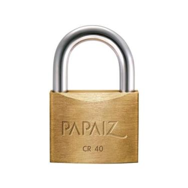 Imagem de Cadeado Papaiz 40mm Segurança robusta resistência a corrosão Ideal par