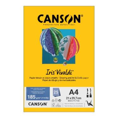 Imagem de Papel Canson A4 Iris Vivaldi 185g 25Fls - Escolha a Cor, Amarelo