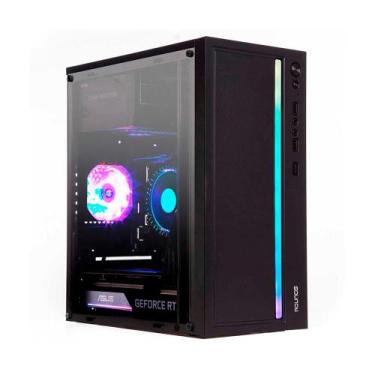 Imagem de Gabinete Gamer Round5 Viper Black RGB Mid Tower mATX Sem Fans Preto