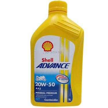 Imagem de Óleo para Motocicleta Lubrificante do Motor Shell Advance AX5 4T 20W50