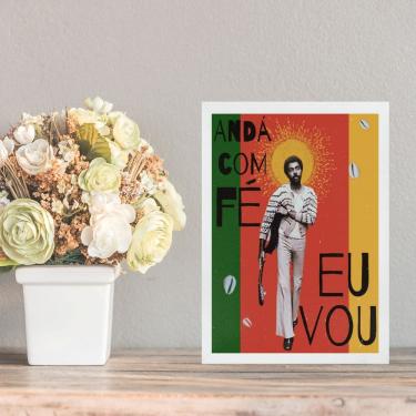 Imagem de Quadro Gilberto - Andá Com Fé Eu Vou 45x34cm - com vidro