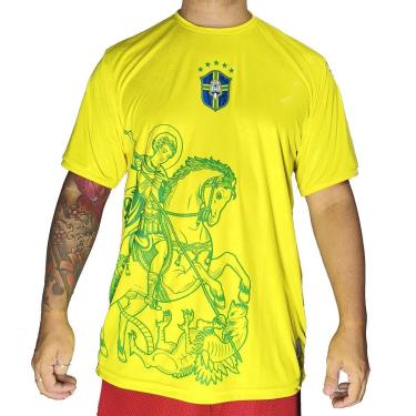 Imagem de Camiseta Chronic Time Brasil São Jorge Amarelo Copa 089-Masculino
