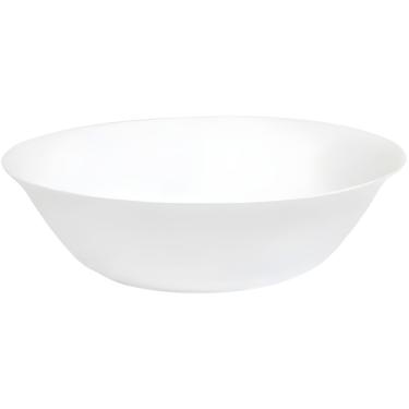 Imagem de Tigela GL7041 para Servir Saladas e Sobremesas em Vidro Opaco de Alta Qualidade para Mesa Posta Branco