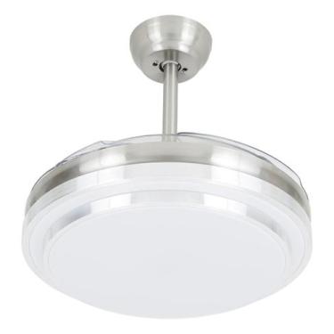 Imagem de Ventilador Teto Cromado Metal 4 Pas 110cm Bivolt Aliseu Max 1.1 M 60 C