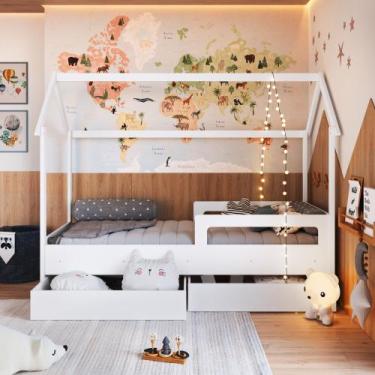 Imagem de Cama Infantil Montessoriana com Gavetões Inferiores Linha Infanto CCM0