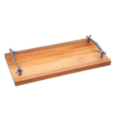 Imagem de Tábua de Frios e Decoração Luxo Retangular Acácia 15x30cm Mimo Style -