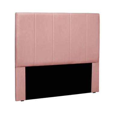 Imagem de Cabeceira Anya Solteiro 90cm Fixação no Box MDF-MDP Veludo Rosa Loja Sheep