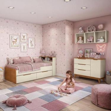 Imagem de Quarto Infantil Completo 6 Peças Crescer 1 Porta 5 Gavetas Argila-jequ