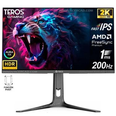 Imagem de Monitor Gamer Teros TE-2754G 27" QHD IPS 200Hz 1ms Widescreen Preto TE Connectivity