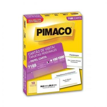 Imagem de Papel cartão de visita 7188 com 100 folhas - Pimaco