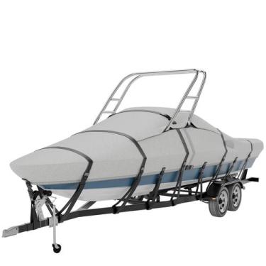Imagem de Capa para Barco Tuszom 22-24' Impermeável para Ski Wakeboard Cinza