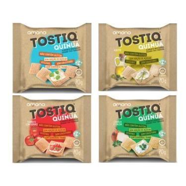 Imagem de Torrada Tostiq de Quinoa Amana  Combo com 4 Unidades Sem Leite e Sem L