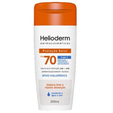 Imagem de Loção Hidratante HELIODERM CORPORAL FPS 70 com Ácido Hialurônico - 200