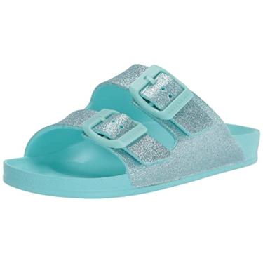 Imagem de Skechers Girls Foamies Cali Blast-Summer Sparkles Slide Sandal, Turquoise, 12 Big Kid