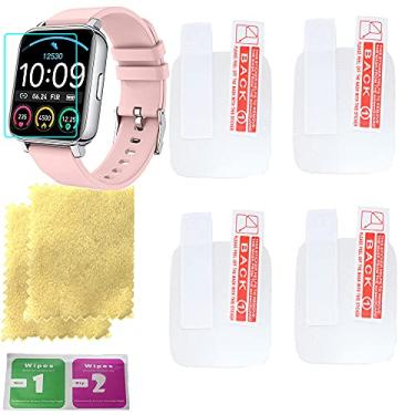 Imagem de Protetor de tela de alta resolução octelect para relógio inteligente de 1,4 polegadas com 4 peças em um pacote, transparente