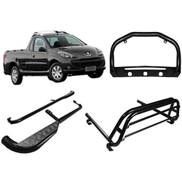 Imagem de KIT QUEBRA MATO+ESTRIBO+SANTO ANTONIO PEUGEOT HOGGAR PRETO