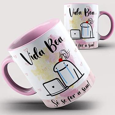Imagem de Caneca rosa Flork Vida boa só se for a sua