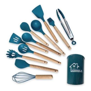 Imagem de Kit Utensílios Cozinha 12 Peças Silicone Linha Premium