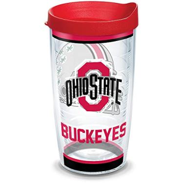 Imagem de Tervis Feito nos EUA com parede dupla do estado de Ohio Buckeyes copo isolado mantém as bebidas frias e quentes, 473 ml, tradicional