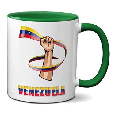 Imagem de Caneca Venezuela Bandeira e Luta Resistência Venezuelana (Verde)