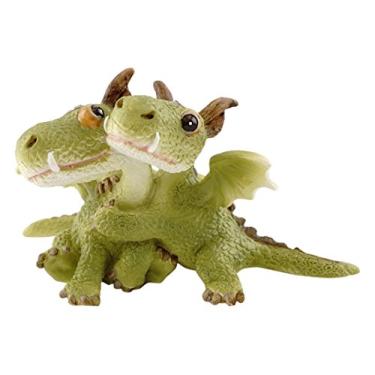 Imagem de Top Collection Miniatura de jardim de fadas e terrário mini dragões abraçando estatueta, verde