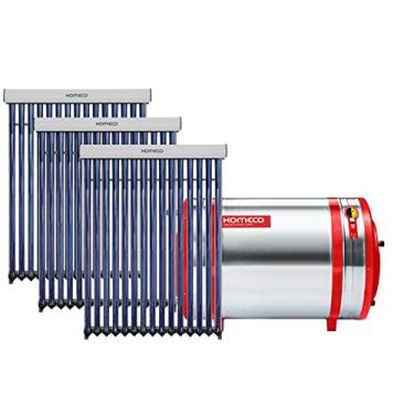 Imagem de Aquecedor Solar 1000 L Inox 304 baixa pressão nível + 3 Coletor a vácuo de 15 tubos Komeco