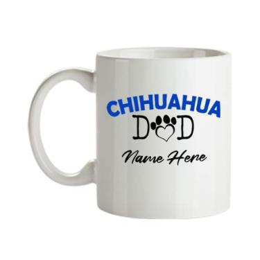 Imagem de Caneca personalizada de pai chihuahua, presente de pai chihuahua, presente para pai chihuahua, presentes personalizados de pai chihuahua, xícara de café pai chihuahua, de aniversário de chihuahua