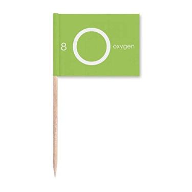 Imagem de Elementos Químicos Mesa Period Chalcogens Element Oxigênio O Toothpick Flags Marcador Topper Decoração de Festa