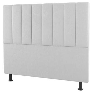 Imagem de Cabeceira Cama Box Casal Queen 160Cm Sintético Branco