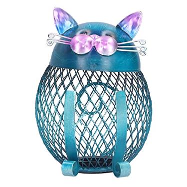 Imagem de Cofrinho de gato OKJHFD, banco de moedas para meninos e meninas, banco de dinheiro feito à mão para crianças, presente de brinquedo para crianças.