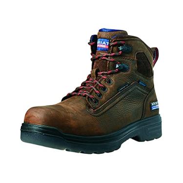 Imagem de Ariat Bota de trabalho masculina Turbo 15 cm impermeável com bico de carbono, Marrom rico., 38