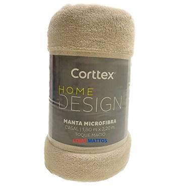 Imagem de Cobertor Casal Microfibra Home Design Manta Corttex Original (Bege)