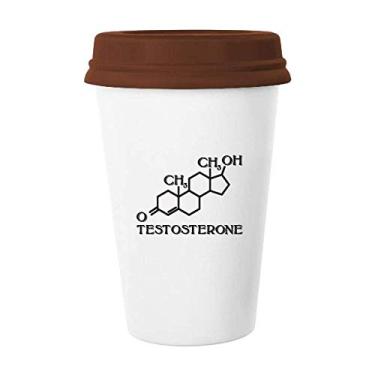 Imagem de Finishing Chemical Structure Hormônio Molecules Caneca Café Vidro Bebendo Cerâmica Copo Tampa