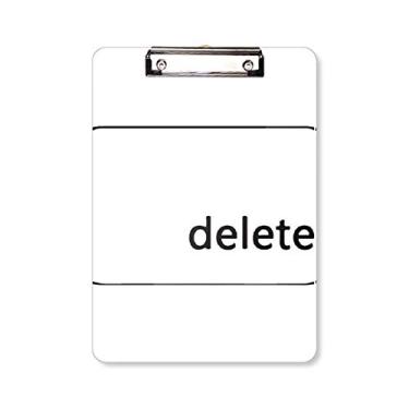 Imagem de Símbolo de teclado excluir prancheta pasta bloco de escrita placa de apoio A4