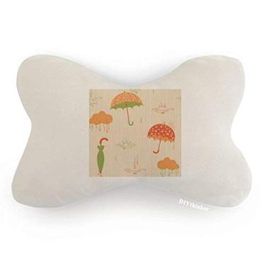 Imagem de DIYthinker Almofada de almofada para apoio de cabeça com estampa de chuva e gotejamento para carro