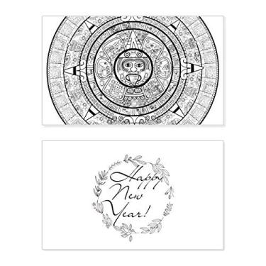 Imagem de Ancient Egypt Abstract Pharaoh Pattern New Year Festival Greeting Card Bless Message Gift