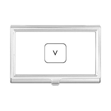 Imagem de Porta-cartões de visita com símbolo de teclado em V
