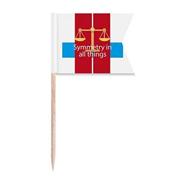 Imagem de Sinalizadores de palitos de dente Symmetry In All Things, marcação para festas, bolos, alimentos, cheeseplate