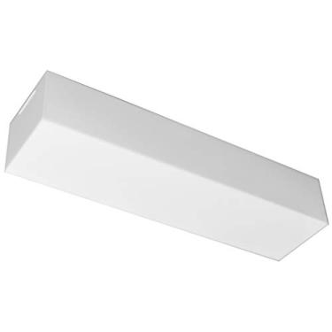 Imagem de Plafon Arandela de Sobrepor Retangular TUALUX Valencia Branco para 2 Lâmpadas Bulbo Led Led E-27-44x11 cm, Pequeno