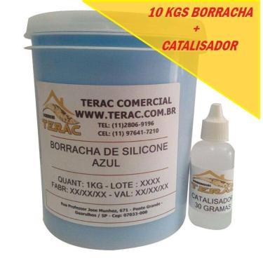 Imagem de Borracha de Silicone para Moldes Azul 10kgs com catalisador - Terac