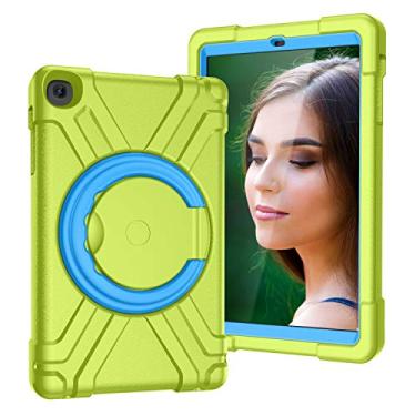 Imagem de Capa para tablet Capa de tablet Kids para Samsung Galaxy Tab A 10,1 T510 / T515 2019, com suporte de alça dobrável, rotating kickstand, cobertura de caixa de proteção resistente à prova de choque res