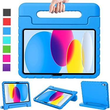 Imagem de Capa Infantil Maleta Compatível Para iPad 10 10.9'' A2696 A2757 A2777 2022 AZUL,Anti imapcto,EVA, Emborrachada, Leve