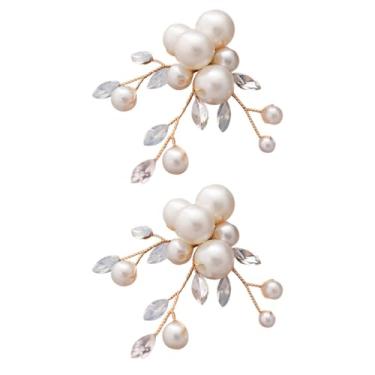 Imagem de COLLBATH 1 Par Flor De Fivela De Sapato Partes Femininas Saltos Altos Para Mulheres Fivelas De Sapatos Para Senhora Flor De Sapatos Decorativos Branco Encantador Charme Pérola Banquete