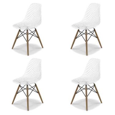 Imagem de Conjunto Com 4 Cadeiras Eames Maglia Transparente - Emporio Tiffany