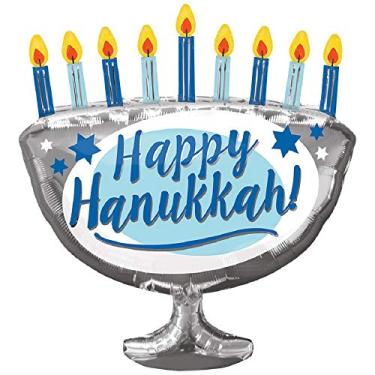 Imagem de Happy Hanukkah! Menorah 29" Foil Party Balloon by Anagram